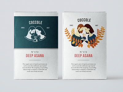 Coccole Tea - Illustration branding design firstshot illustration illustrator logo package design people illustration tea typography ui