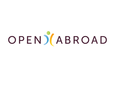 Open Abroad identity design identity logo