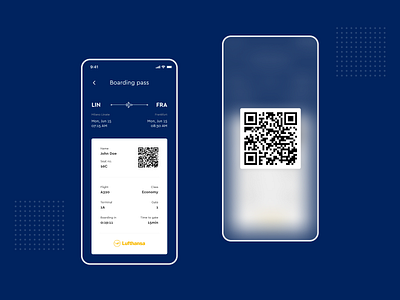 Lufthansa Boarding Pass — Daily UI 24