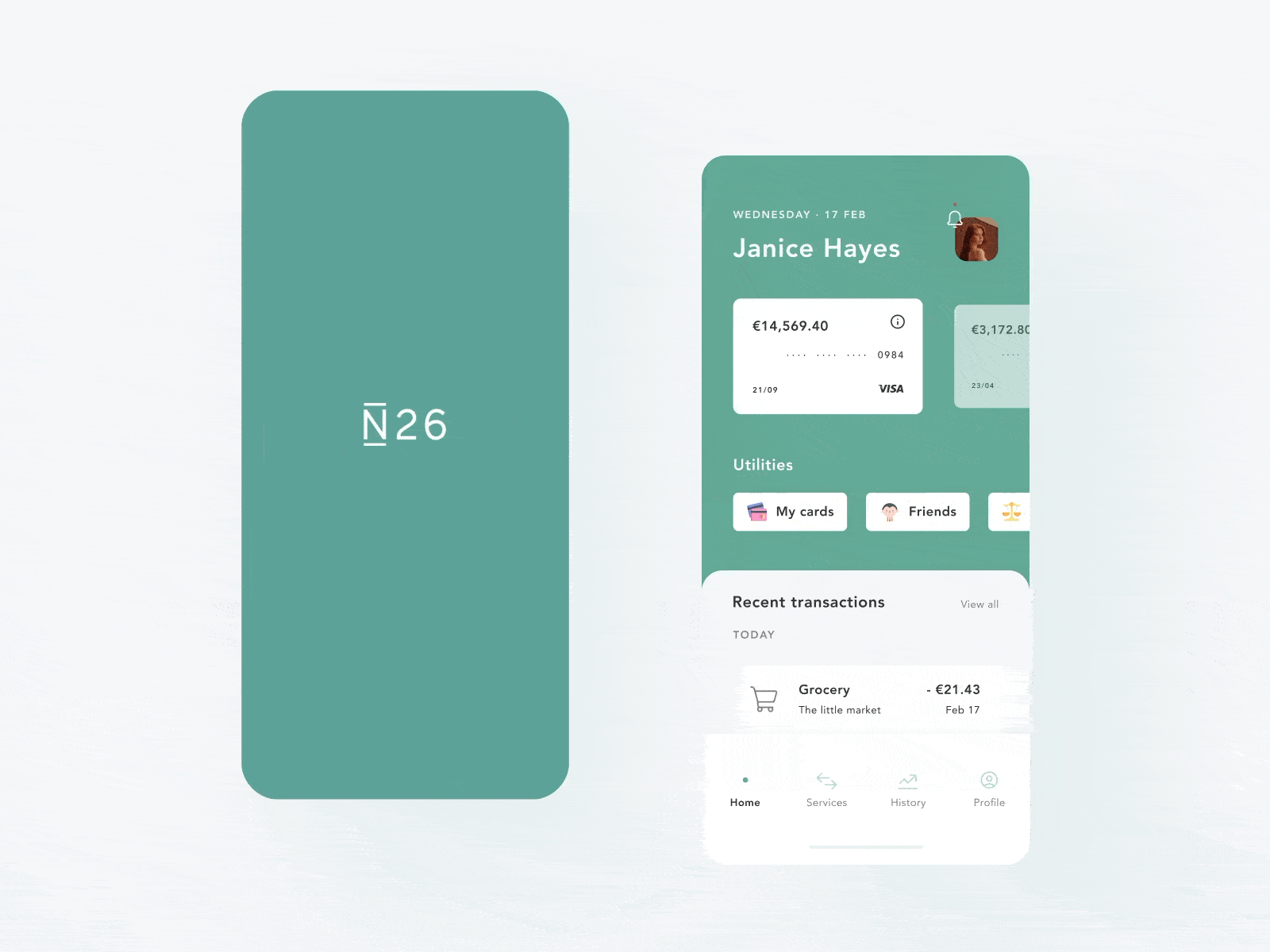 N26 Restyling UI app finance finance app n26 ui finance