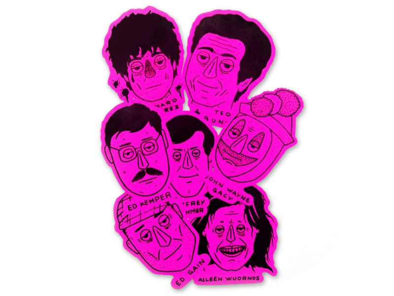 Serial Killer Stickers Pack by Arturo Juárez on Dribbble