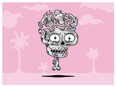 floatskull character draw illustration vector