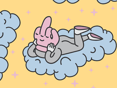 Get off of my cloud illustration