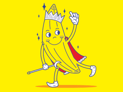 The Banana King ai banana character design digital draw illustration king méxico vector