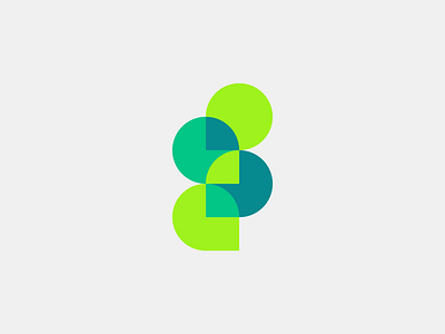 Embrace Landscapes abstract branding design geometrical graphic design green landscaping logo