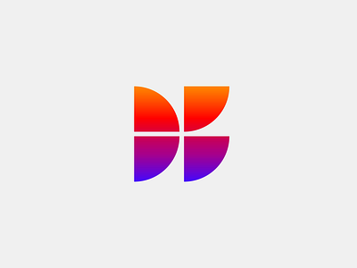 DB Monogram abstract branding circles db design geometrical gradient graphic design logo monogram shapes sunset vector