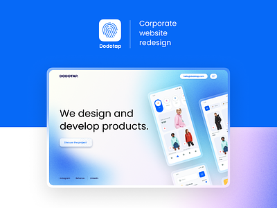 Dodotap | corporate website animarion app application branding corporate design flat homapage illustration logo mesh gradient ui uiux ux vector web design website