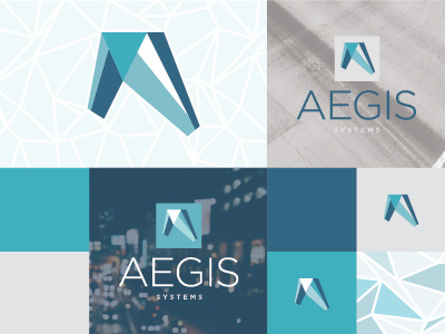 Aegis Systems brand icon. identity logo