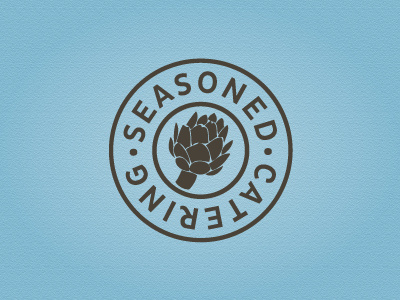 Seasoned Catering artichoke catering logo seasoned