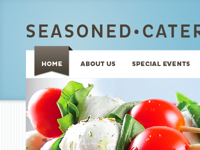 Seasoned Catering – landing page landing psd site tomato