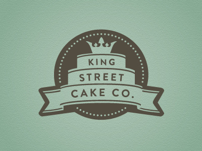 King Street Cake co. brandon grotesque cake crown king logo