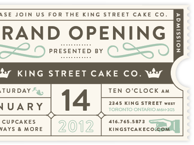 King Street Cake Ticket