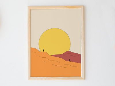 Sunset art drawing illustra illustration print silhouettes sun sunrise sunset vector