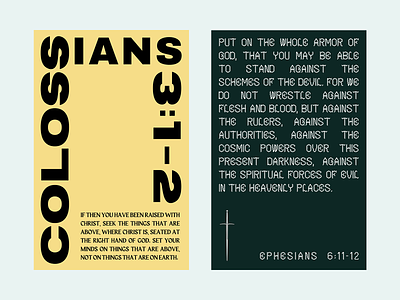 Colossians + Ephesians Posters bible bible verse christianity colossians design ephesians god graphic poster type typography verse