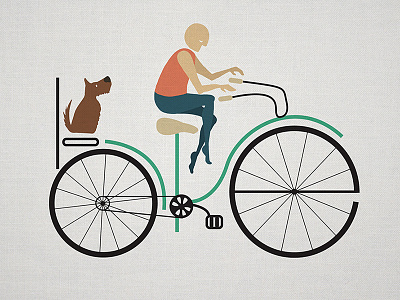 b i k e bicycle bike design flat icon person type typography vector wheels