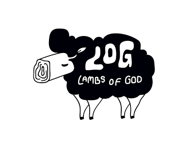 L O G animal christian christianity cute doodle drawing illustration lamb sheep sticker vector