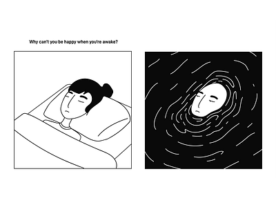 ~ art comic design doodle drawing drowning illustration sleep vector