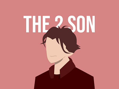 Family flat illusrtration : The 2 Son