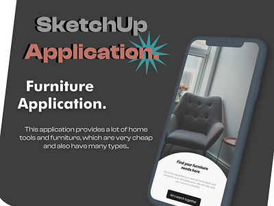 Furniture House Application (SketchUp) 3d branding graphic design ui