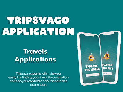 Travels Application (TRIPSVAGO Applications) 3d branding graphic design ui