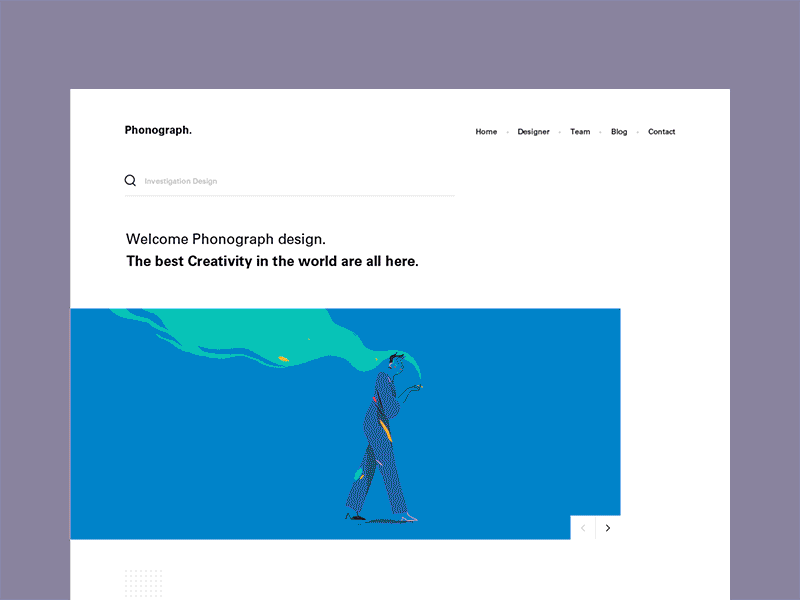 Phonograph web design animation clean ui design web design