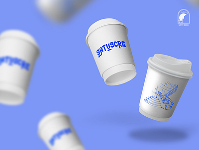 ILLUSTRATION IN THE CUP brandimage branding coffeeshop cup design graphic design illustration layout logo