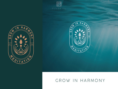 GROW IN HARMONY branding design graphic design illustration logo logon design minimal minimal logo design