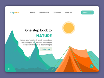 KeyMah Landing Page design desktop illustration landing page ui web desain