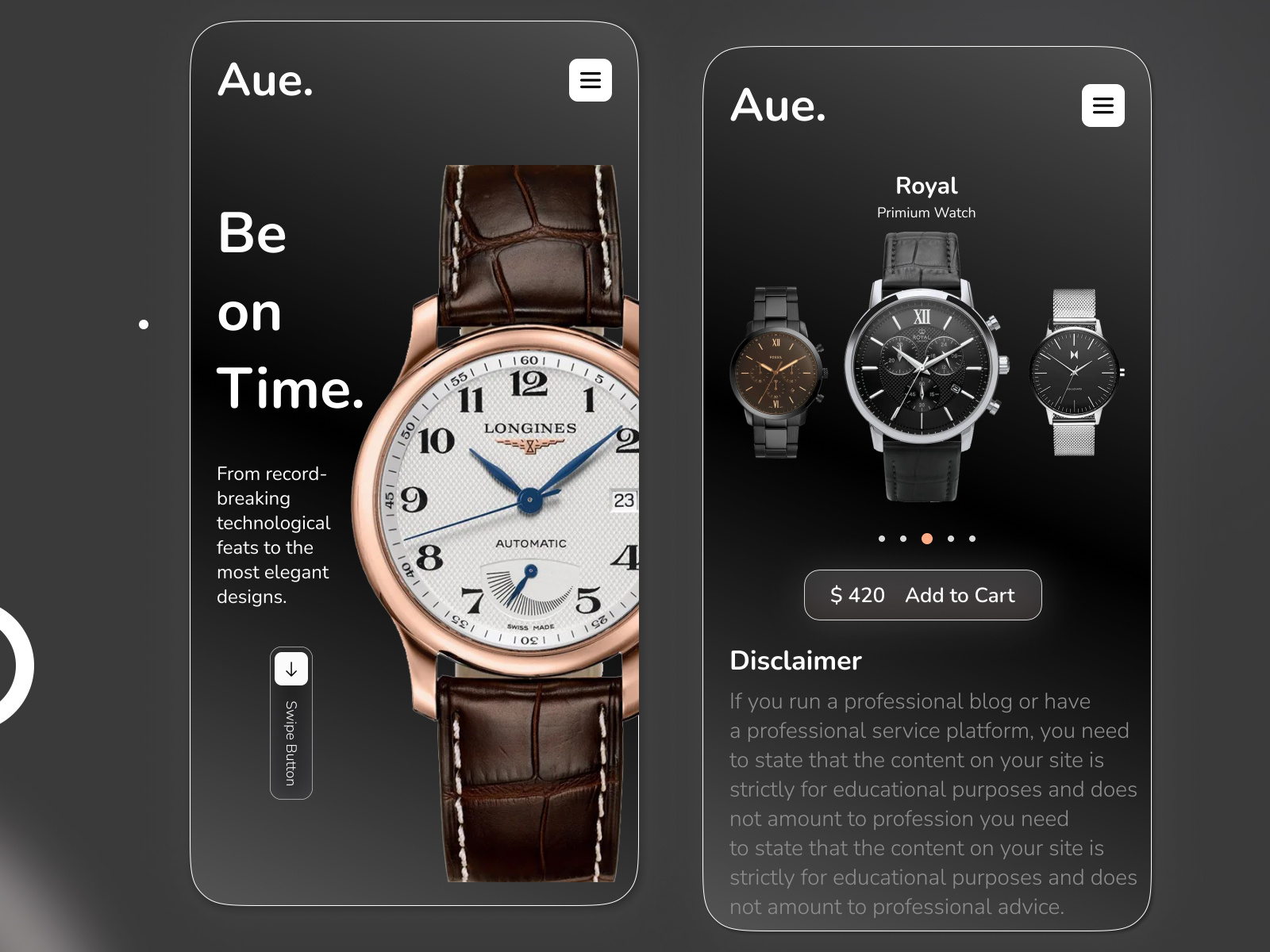 Watch Collection App Ui by Akshay Baldaniya on Dribbble
