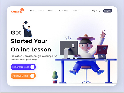 Online Educational Landing Page Ui.