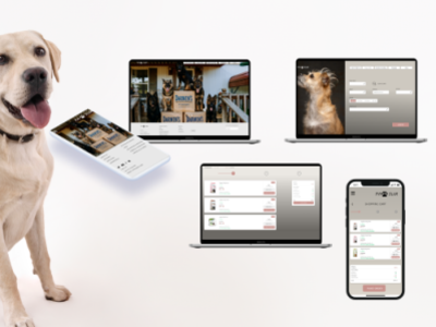 Nutrition tracking responsive website 
design for dogs