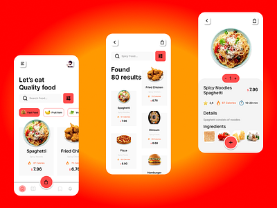 Fast Food mobileapps ui
