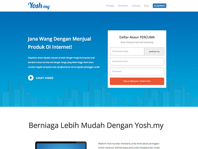 Yosh.my Redesign blue website dropship malaysia dropshipping sales page web design yosh