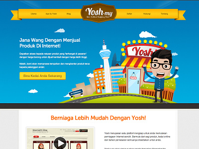 1st Yosh.my in 2011 dropship dropshipping illustration web malaysia vector web design