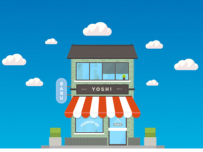 Yosh.my Shop Illustration illustration mart shop store vector