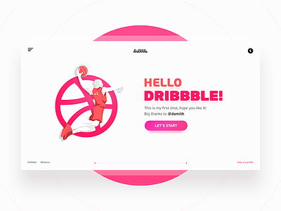 Hello Dribbble! dribble first shot hello