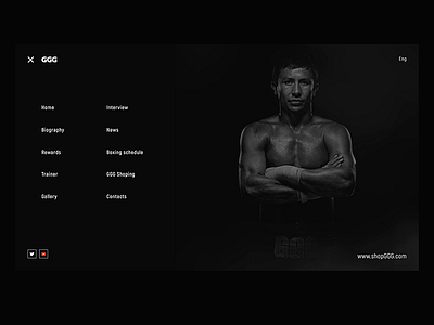 Triple G - website concept (Menu) web design