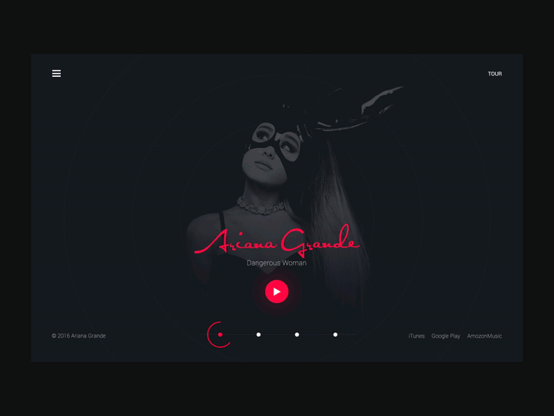 Ariana Grande - concept concept web design