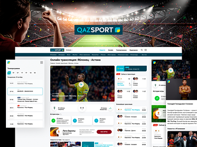 QazSport - UI kit ui web design