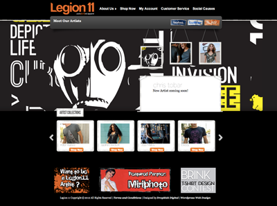 Legion11 ecommerce web design