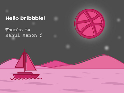 Hello Dribbble! debut first shot hello all