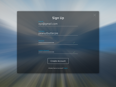 Daily UI Challenge #001 - Sign Up screen