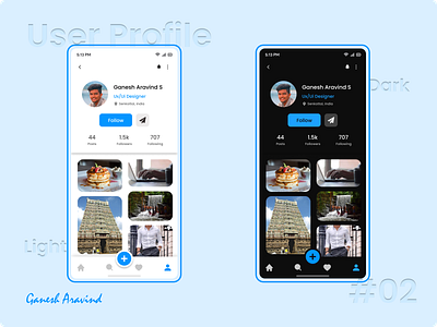 User Profile | UI Design by Ganesh Aravind S on Dribbble