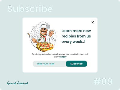 Subscribe | UI Design by Ganesh Aravind S on Dribbble