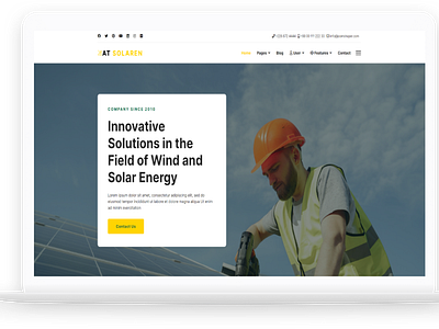 AT Solaren – Free Solar Energy WordPress Theme