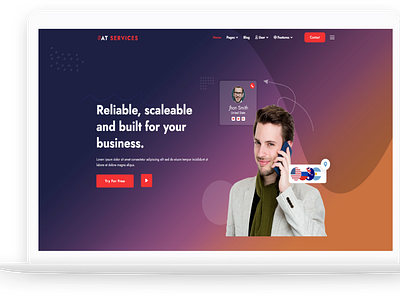 AT Services – Free Business / Service WordPress Theme free web template free website template free wordpress theme themes for wordpress web template website template wordpress wordpress theme wordpress themes