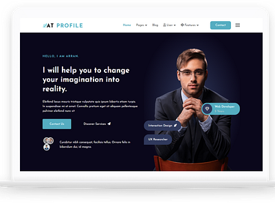 AT Profile – Free Personal CV Resume WordPress Theme free web template free website template free wordpress themes themes for wordpress web template website template wordpress wordpress theme wordpress themes