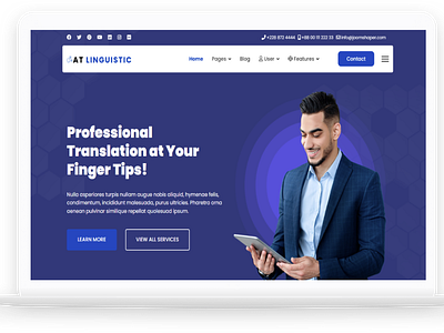 AT Linguistic – Free Languages / Translation WordPress Theme