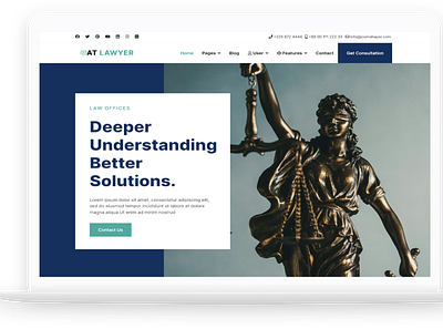 AT Lawyer – Free Legal / Law Firm WordPress Theme free web template free website template free wordpress theme themes for wordpress web template website template wordpress wordpress theme