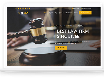 AT Law – Free Responsive Law WordPress Theme